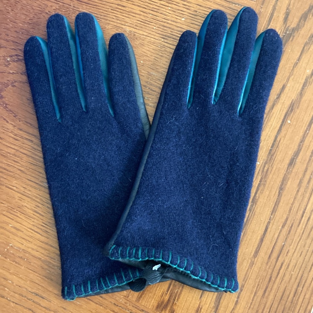 Brand New White Stuff leather and wool gloves.